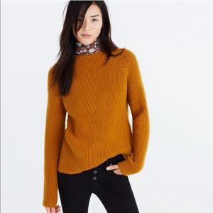 NWT black madewell northfield mockneck sweater XS